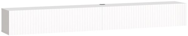 HOMCOM Mobile TV sospeso per TV fino a 182,88 cm, 2 ante ribaltabili, 180x25x22cm, bianco | Aosom Italy
