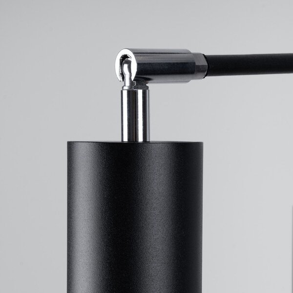 Lampadario nero in metallo Virta – Sollux