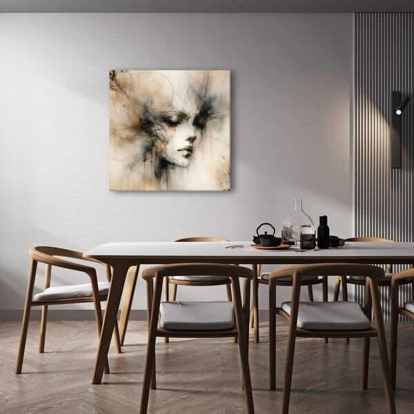 Quadro su tela – Astrazione malinconica di donna