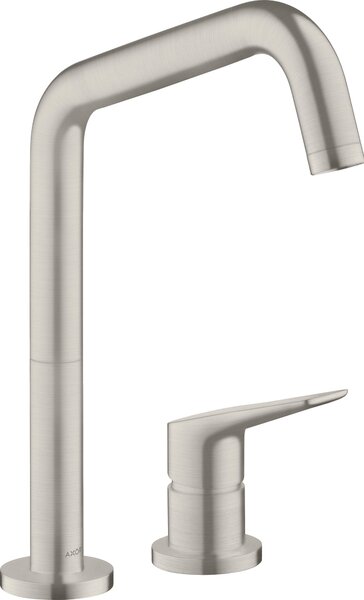 Hansgrohe Axor Citterio M Miscelatore per lavello a 2 fori in acciaio con bocca girevole