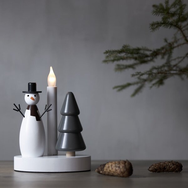 Decorazione luminosa in bianco e nero con motivo natalizio Christmas Joy - Star Trading