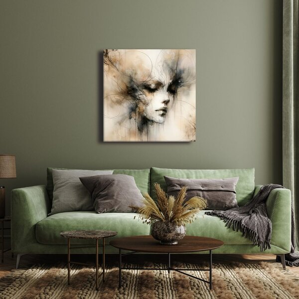 Quadro su tela – Astrazione malinconica di donna