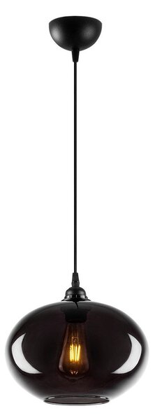 Lampadario nero con paralume in vetro ø 27 cm Smoked – Opviq lights