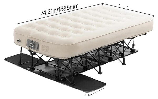 Materasso gonfiabile, pompa integrata, design pieghevole portatile, 300 libbre, 220 V