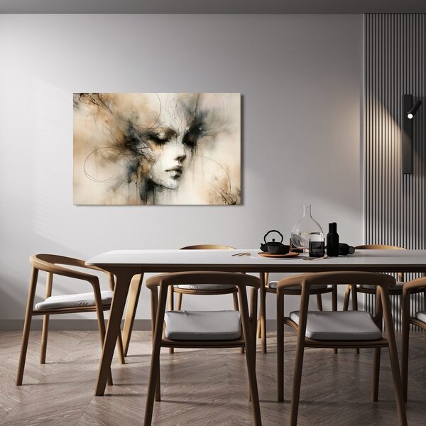 Quadro su tela – Volto onirico nella nebbia