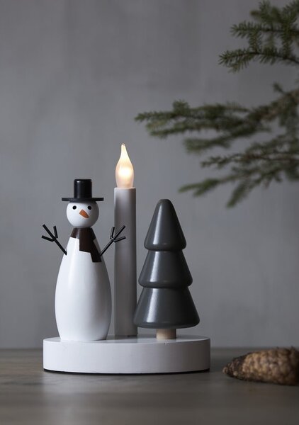 Decorazione luminosa in bianco e nero con motivo natalizio Christmas Joy - Star Trading