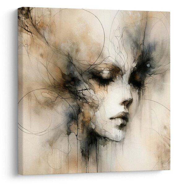 Quadro su tela – Astrazione malinconica di donna