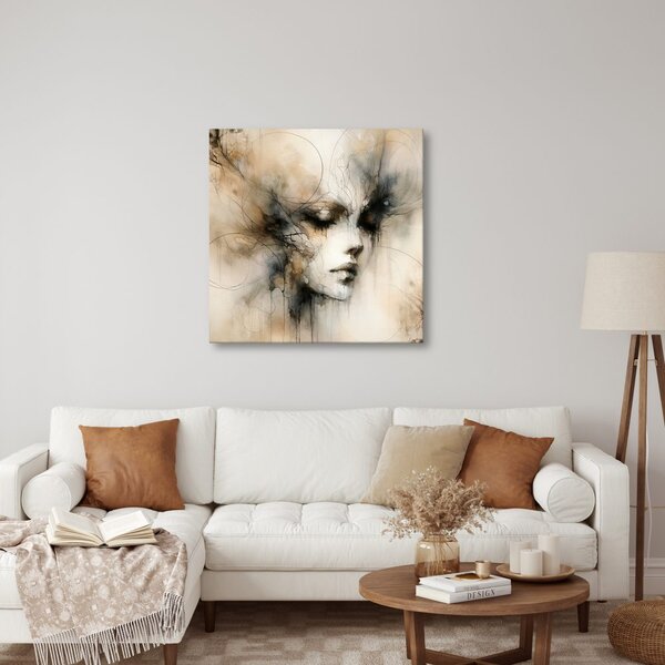 Quadro su tela – Astrazione malinconica di donna