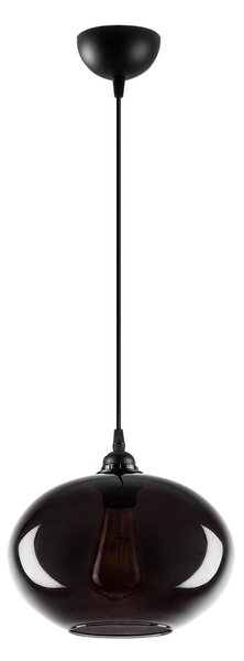Lampadario nero con paralume in vetro ø 27 cm Smoked – Opviq lights