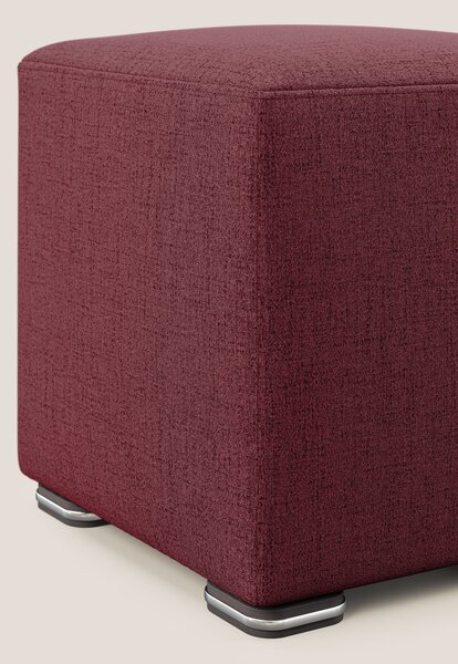 Cube pouf in tessuto morbido impermeabile T03 rosso