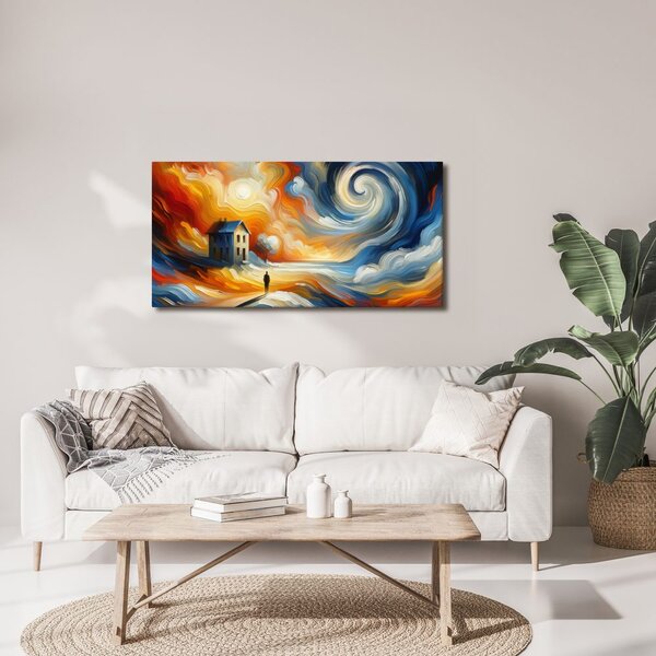 Quadro su tela – Strada sotto il vortice del cielo
