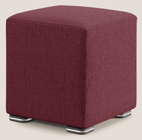 Cube pouf in tessuto morbido impermeabile T03 rosso