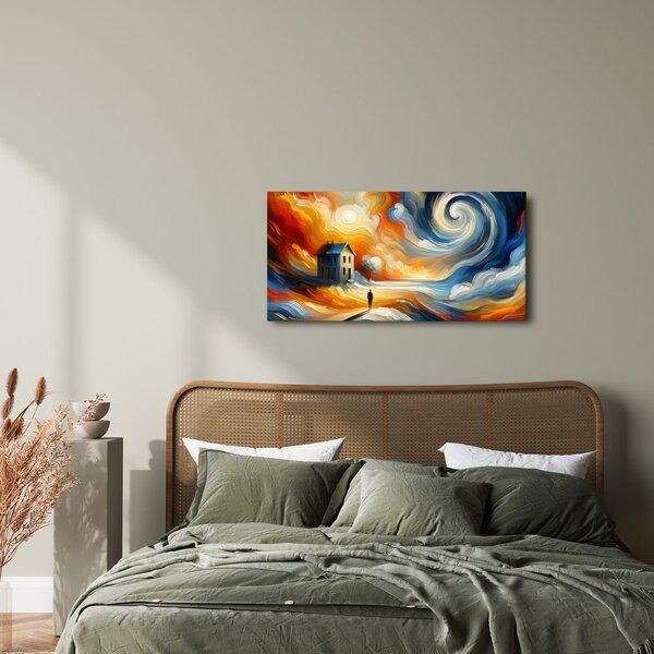 Quadro su tela – Strada sotto il vortice del cielo