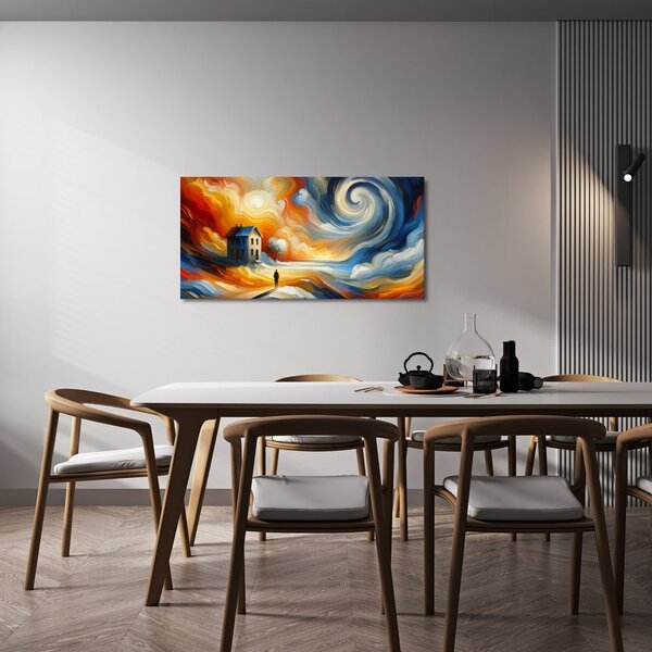 Quadro su tela – Strada sotto il vortice del cielo