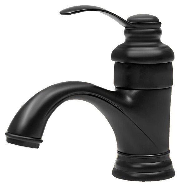 Rubinetto per lavabo, struttura in ottone, doppio flusso acqua calda e fredda, nero, G1/2