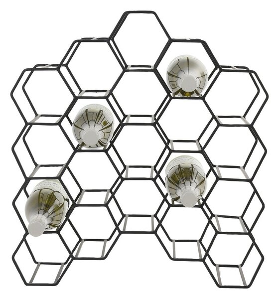 Portabottiglie in metallo nero per 12 bottiglie Salbris - Light & Living