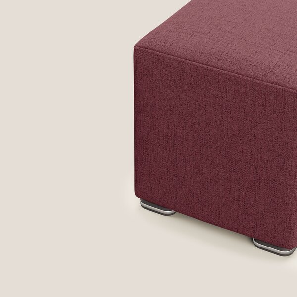 Cube pouf in tessuto morbido impermeabile T03 rosso