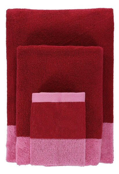Set di asciugamani tipo terry rosa in cotone 2 pz 30x50 cm Pixie – ONA