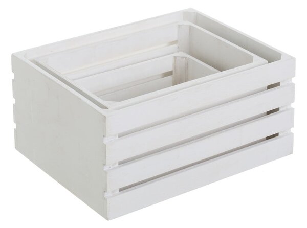 Scatole in set bianche 3 pz 31x23x15 cm – Casa Selección