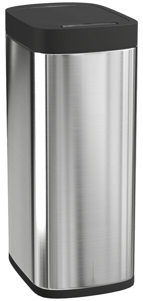HOMCOM Pattumiera automatica 50 L con sensore di movimento, a batterie, argento | Aosom Italy