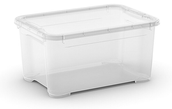 Set 5 Contenitori Rettangolari 38x26x19 cm in Plastica Keter T Box XS Trasparente