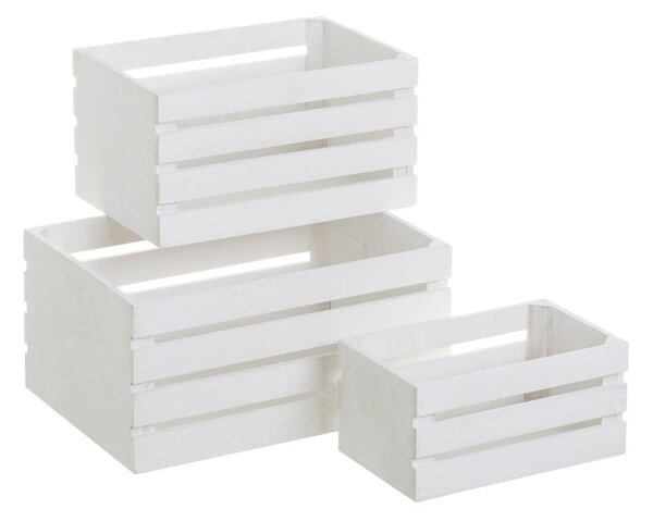 Scatole in set bianche 3 pz 31x23x15 cm – Casa Selección