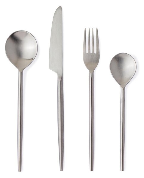 Posate argentate in acciaio inox 16 pz per 4 persone Bronte – Bizzotto