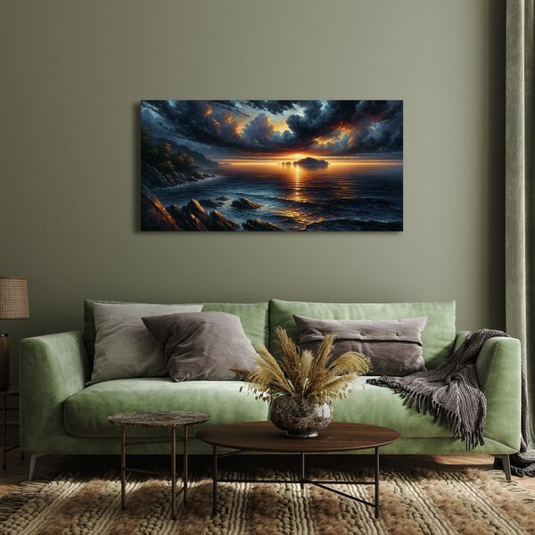 Quadro su tela – Nuvole tempestose sull'oceano