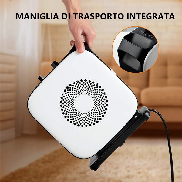 MIDEA Termoventilatore Stufa elettrica da Pavimento Potenza 1500 watt colore Bianco - NTY15-19CAE