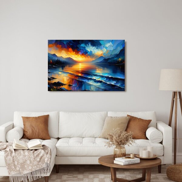 Quadro su tela – Tramonto sulle montagne