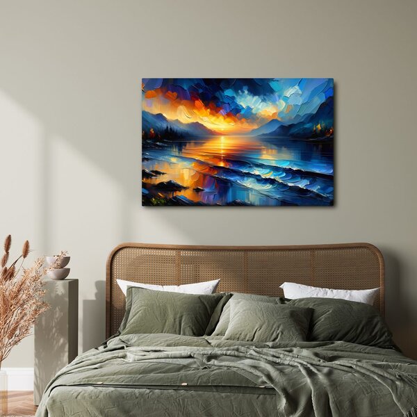 Quadro su tela – Tramonto sulle montagne