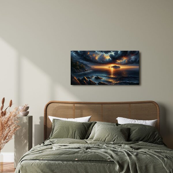 Quadro su tela – Nuvole tempestose sull'oceano