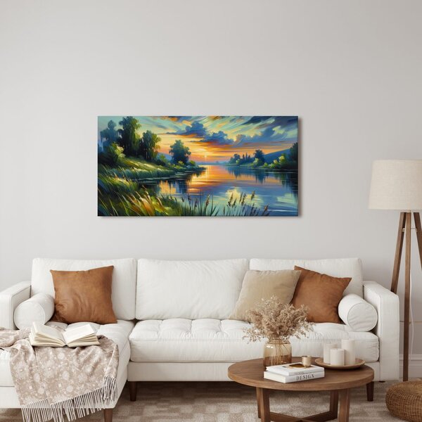 Quadro su tela – Calma superficie dell'acqua