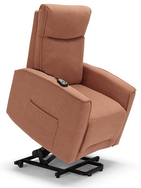 Poltrona Alzapersona Elettrica 2 motori 74x80x105 cm in Tessuto Londra Terra
