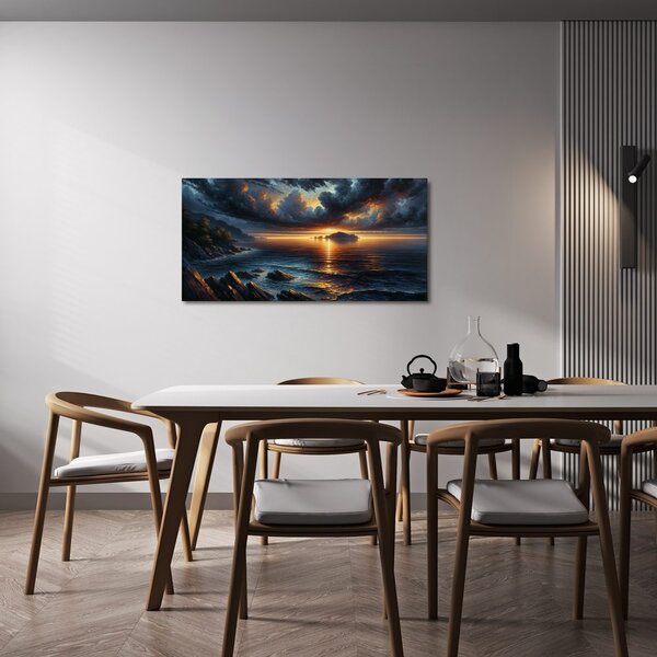 Quadro su tela – Nuvole tempestose sull'oceano