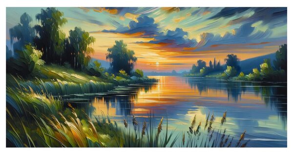 Quadro su tela – Calma superficie dell'acqua