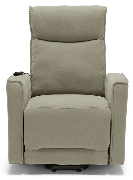Poltrona Alzapersona Elettrica 2 motori 74x80x105 cm in Tessuto Londra Tortora