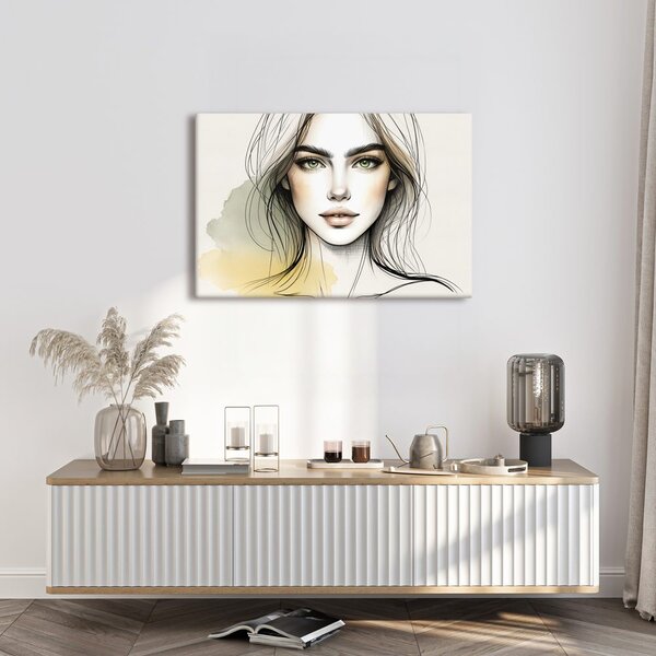 Quadro su tela – Ritratto di donna con occhi espressivi