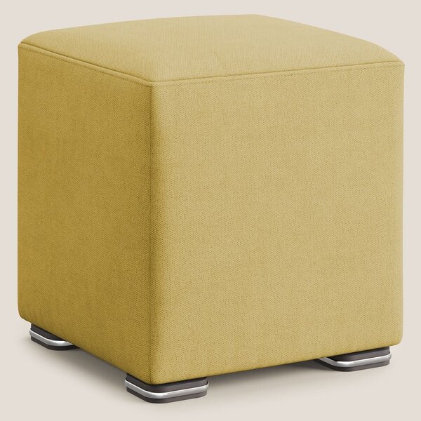 Cube pouf in tessuto morbido impermeabile T02 giallo