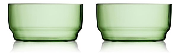 Ciotoline in set verdi in vetro 2 pz 500 ml Torino – Lyngby Glas