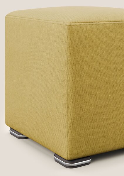Cube pouf in tessuto morbido impermeabile T02 giallo