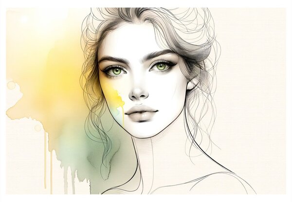 Quadro su tela – Ragazza con sguardo magico