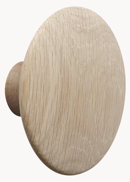 Gancio da parete in legno di quercia Dots, Ø 13 cm
