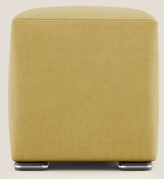 Cube pouf in tessuto morbido impermeabile T02 giallo