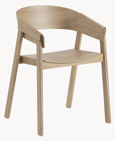 Sedia da pranzo in legno con braccioli Cover