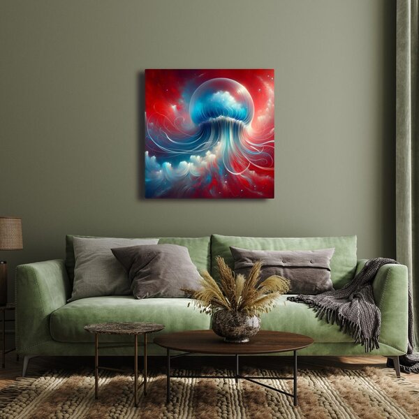 Quadro su tela – Medusa eterea tra le nuvole
