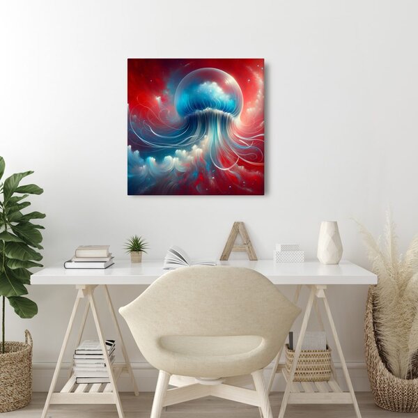 Quadro su tela – Medusa eterea tra le nuvole