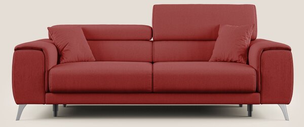 Fusion divano con sedute allungabili in tessuto smacchiabile T05 rosso
