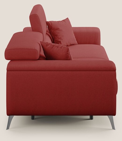 Fusion divano con sedute allungabili in tessuto smacchiabile T05 rosso