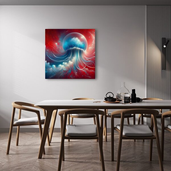 Quadro su tela – Medusa eterea tra le nuvole